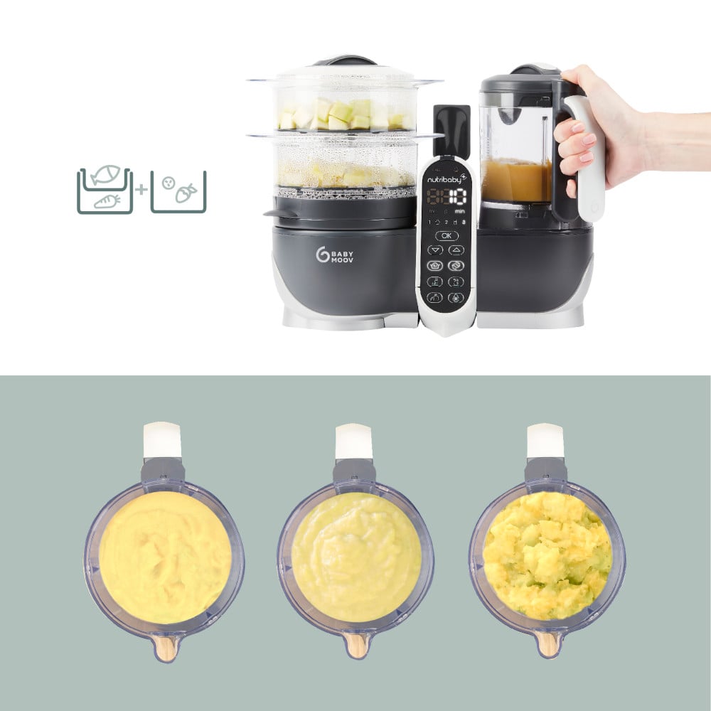 Babymoov Nutribaby Multifunctional Food Processor - Industrial Gray