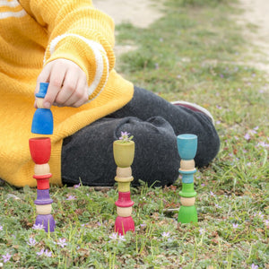 Grapat 12 Houten Poppetjes Met Hoed1-min