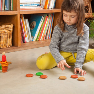 Grapat Set Met Houten Poppetjes, Ringen, Bakjes en Schijfjes Herfst1-min