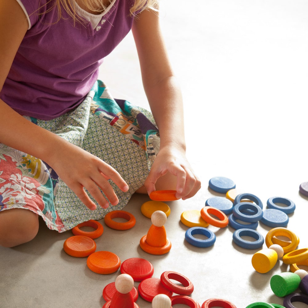 Grapat Set Met Houten Poppetjes, Ringen en Muntjes2-min