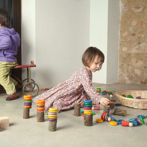 Grapat Set Met Houten Poppetjes, Ringen en Schijfjes Carla1-min