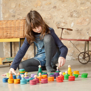 Grapat Set Met Houten Poppetjes, Ringen en Schijfjes Carla2-min