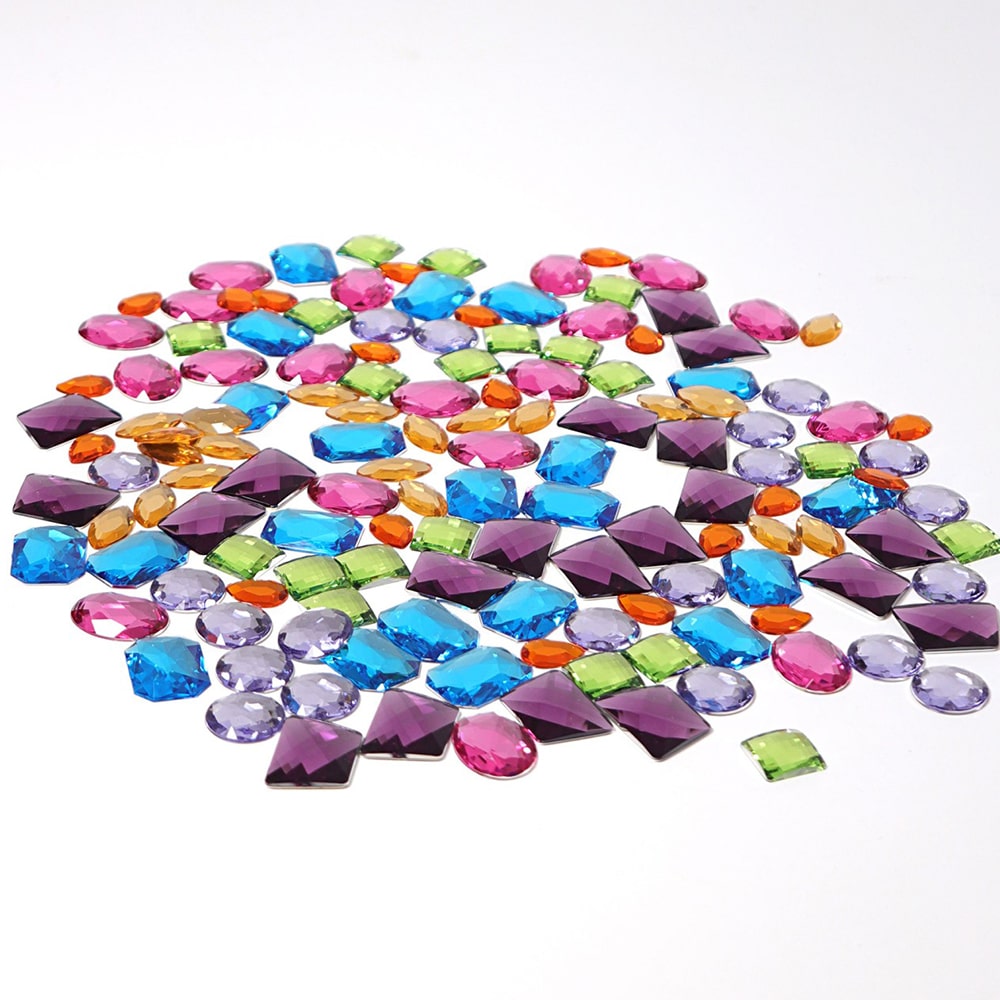 Grimms large acrylic glitter stones 140 pcs