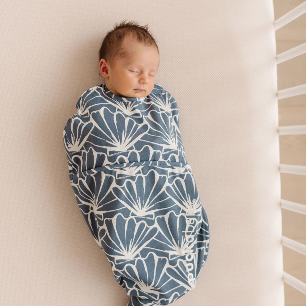 Puckababy inbakerslaapzak Piep 0 – 3 maanden – Seashell Denim