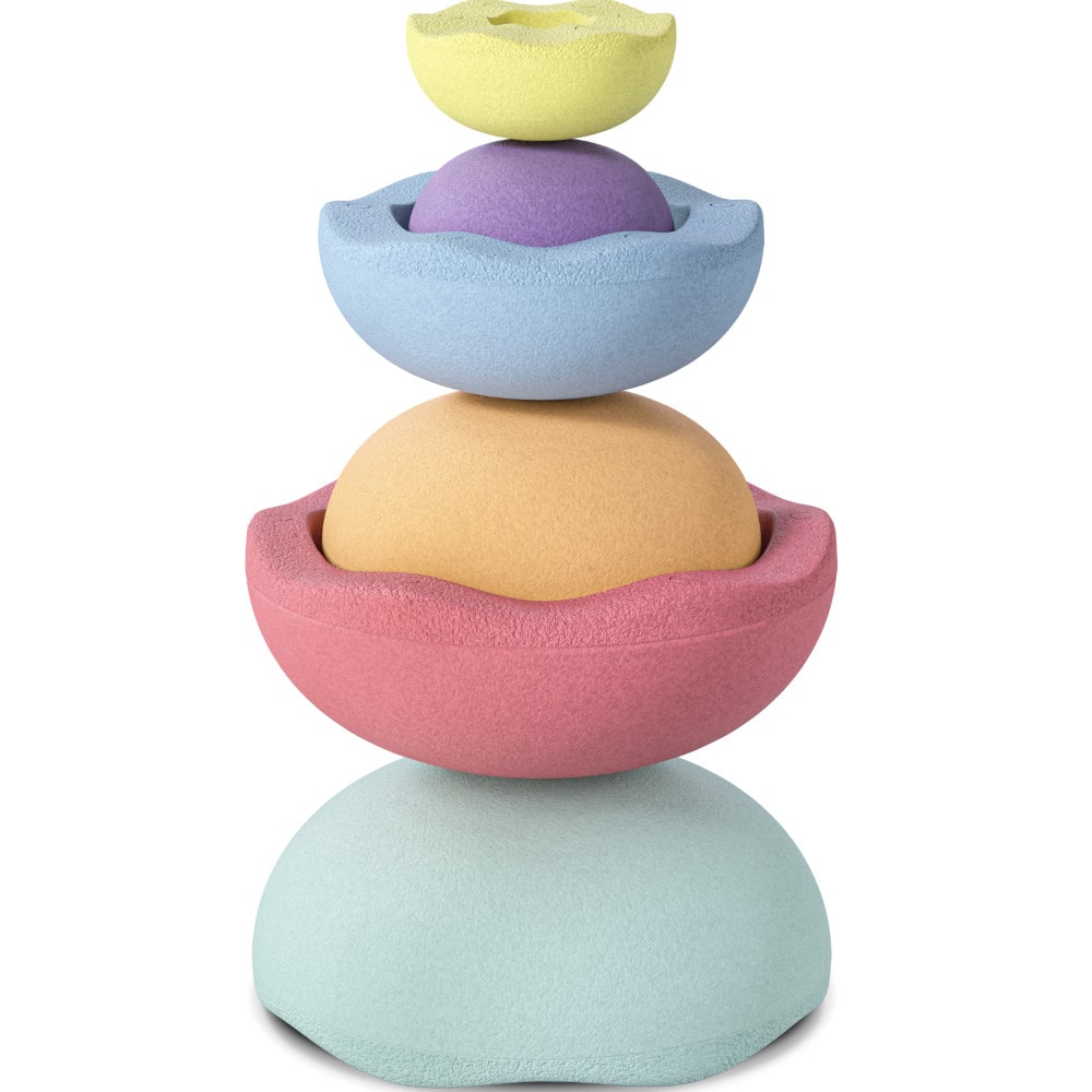 Stapelstein Inside Pastel Rainbow 6 Stacking Stones