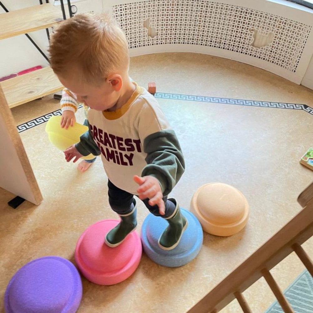 Stapelstein Rainbow Pastel 6 Stacking Stones