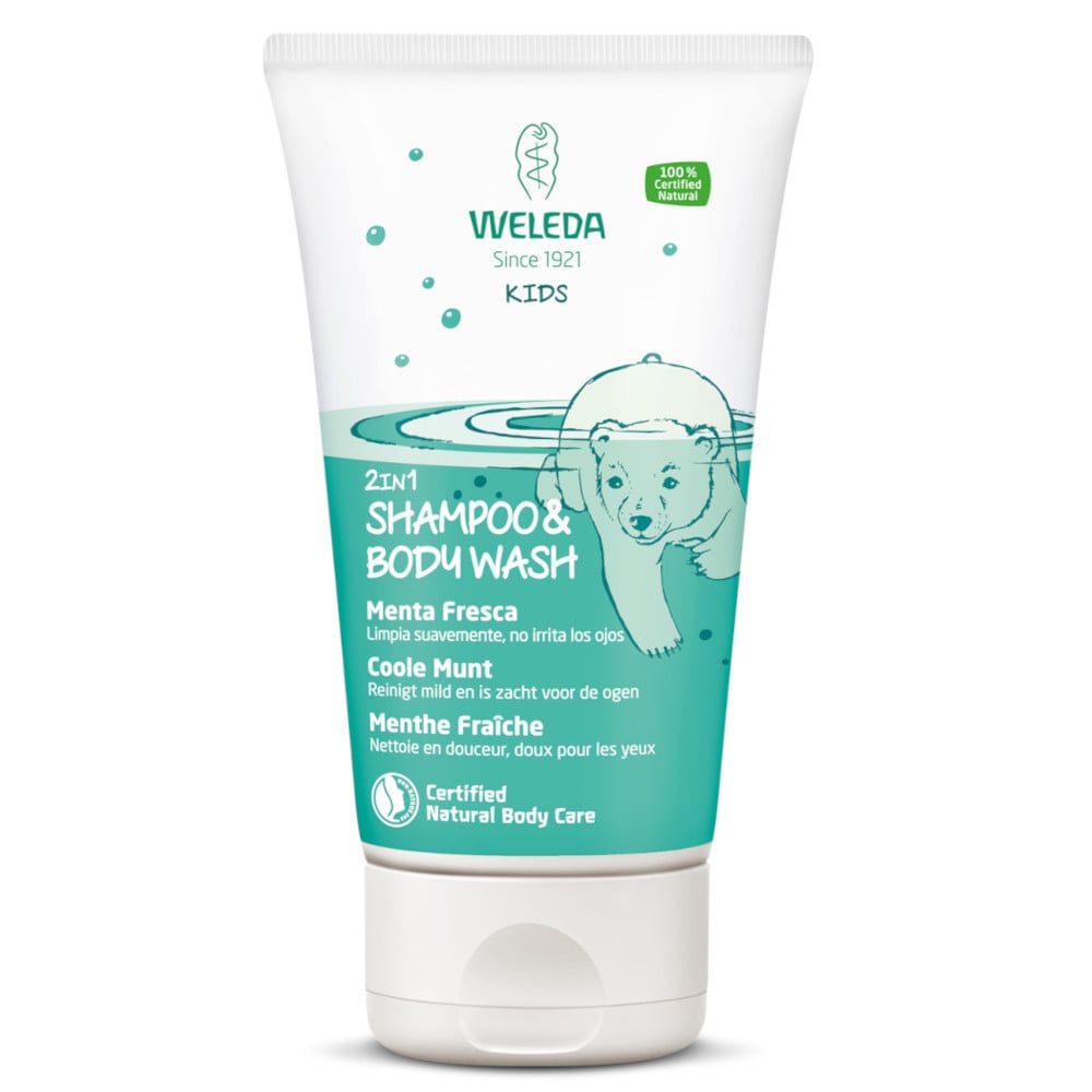 Weleda 2-in-1 Kids Shampoo & Body Coole Munt 150ml