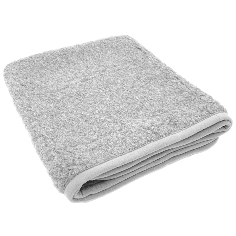 Alwero Woolen Blanket Thumbled 100x140cm - Light Gray