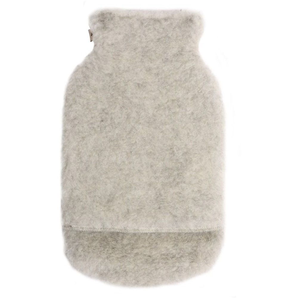 Alwero Hot Water Bottle Cover Thumbled 100% Wool Gray