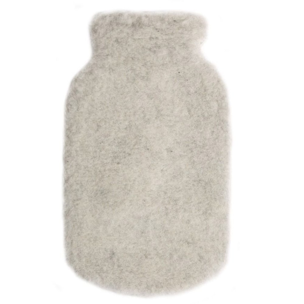 Alwero Hot Water Bottle Cover Thumbled 100% Wool Gray