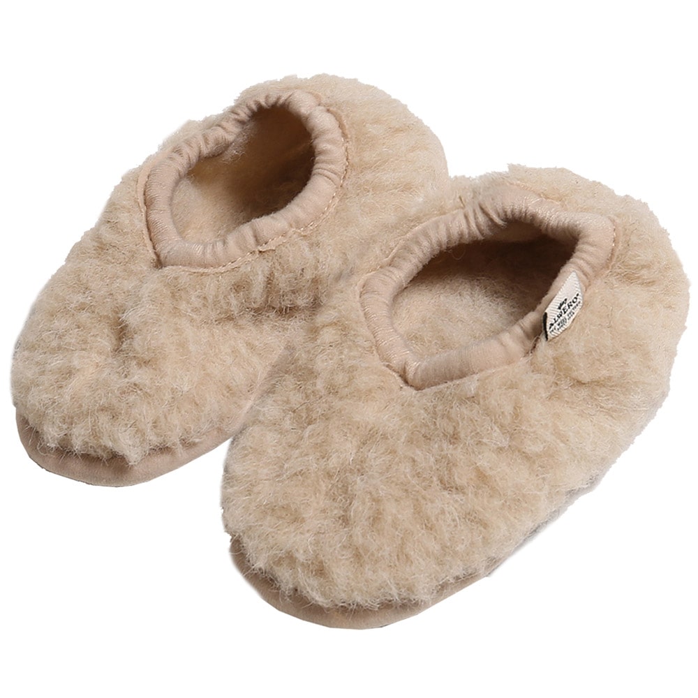 Alwero Woolen Ballerina Slippers Junior - Beige