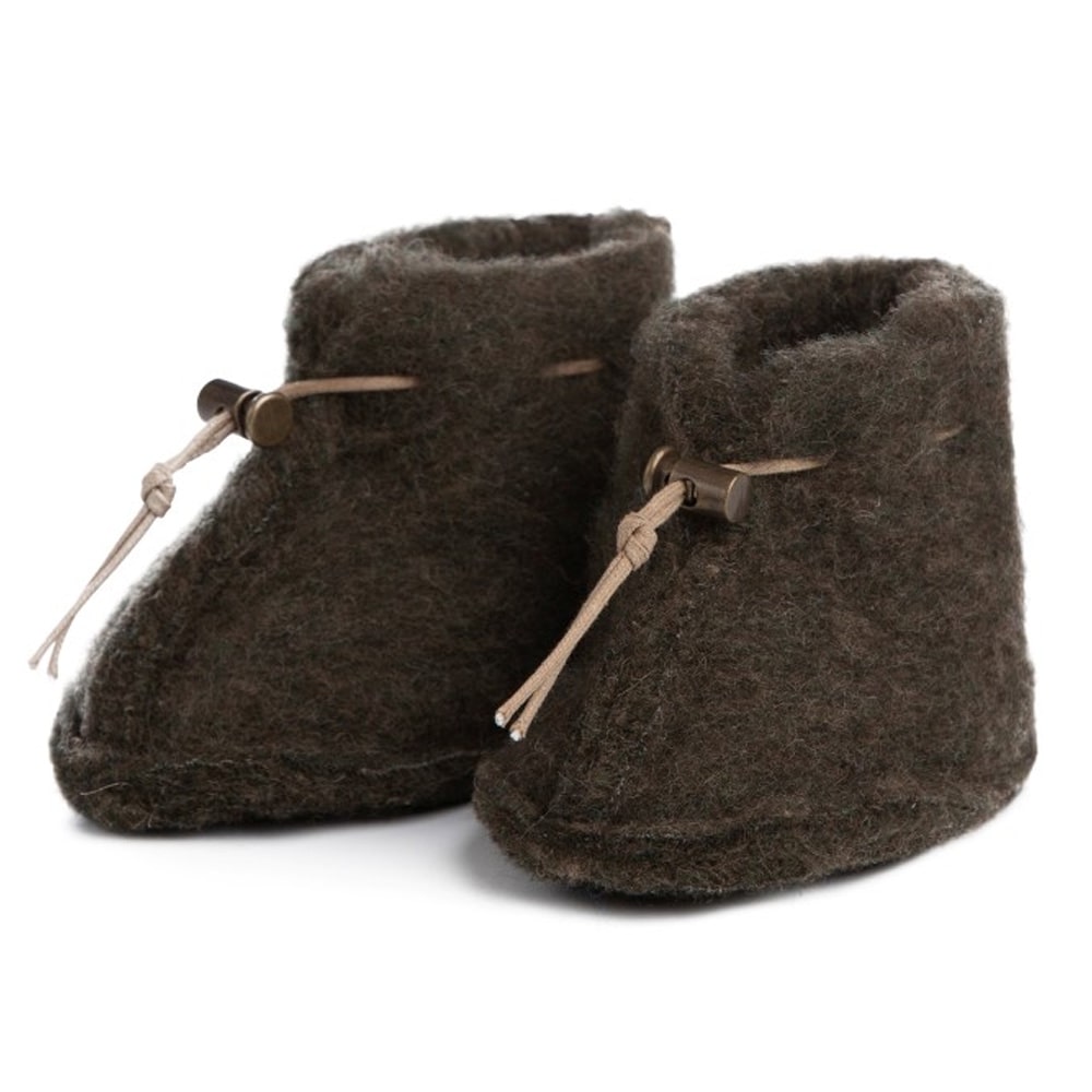 Alwero Wool Baby Shoes Emo - Khaki