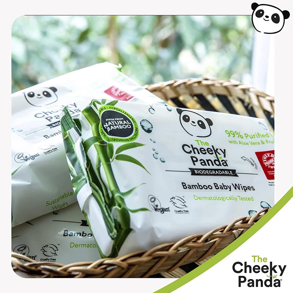 Cheeky Panda Baby Wipes 64 Pieces