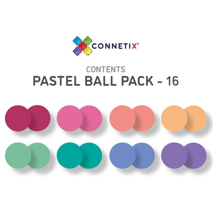 Connetix Tiles Pastel Replacement Ball Pack 16 st.