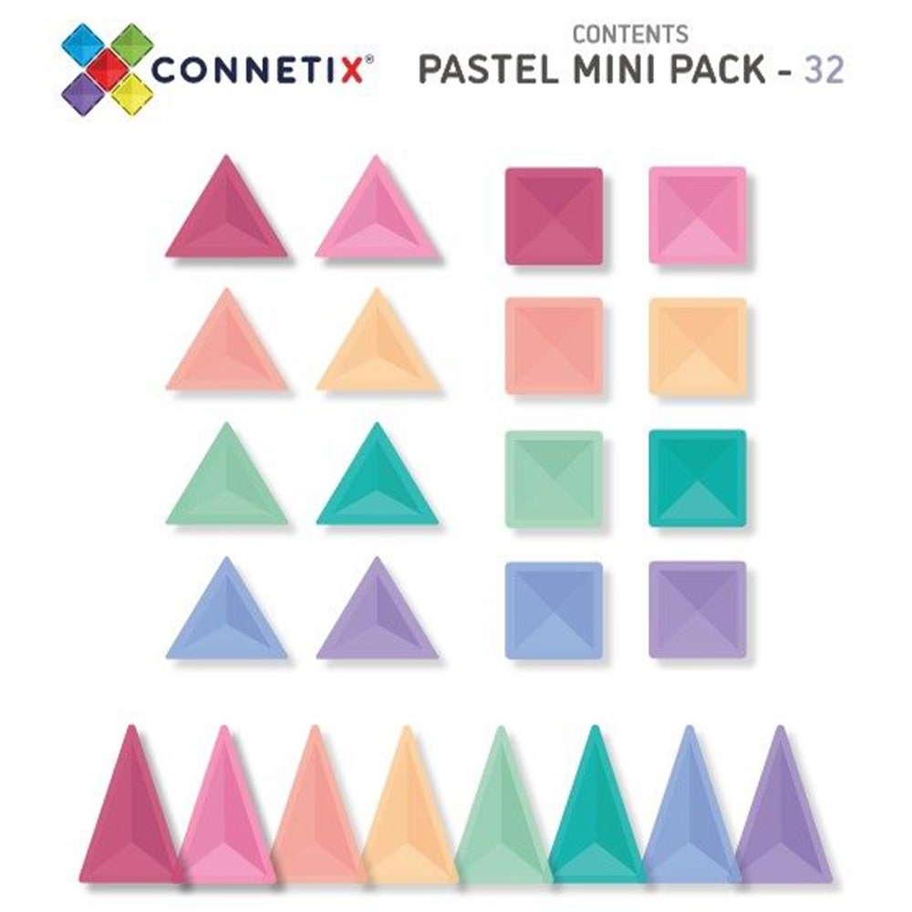 Connetix Tiles Mini Pack Pastel 32 Pieces