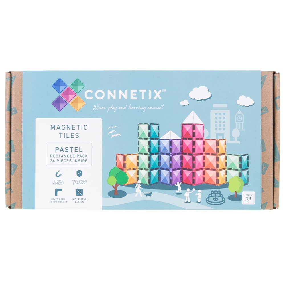 Connetix Tiles Pastel 24 delige Rectangle Pack