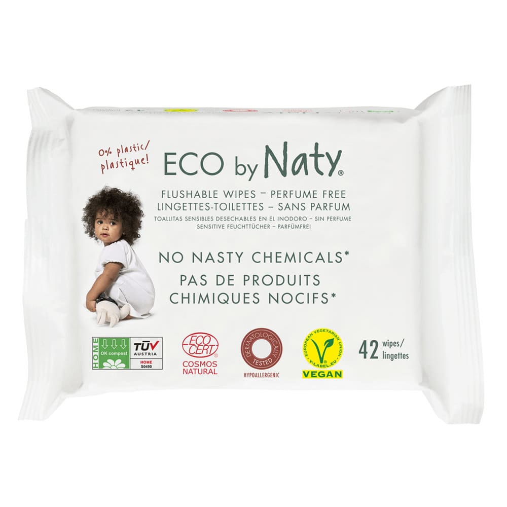 Naty Baby Wipes - Flushable 42pcs