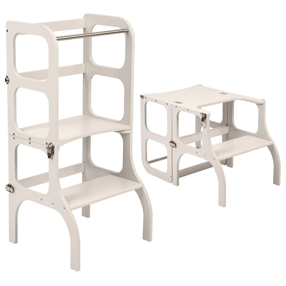 Ette Tete Learning Tower Step'n Sit Silver-Gray