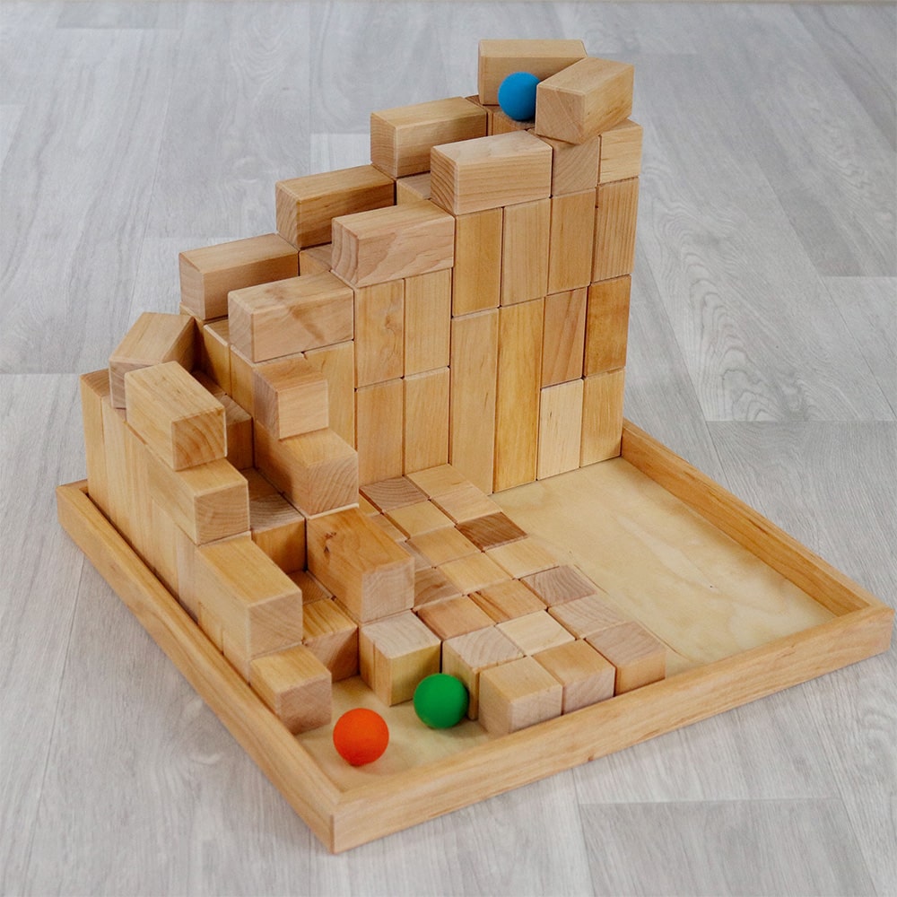 Grimms Large Wooden Blocks Pyramid Natural