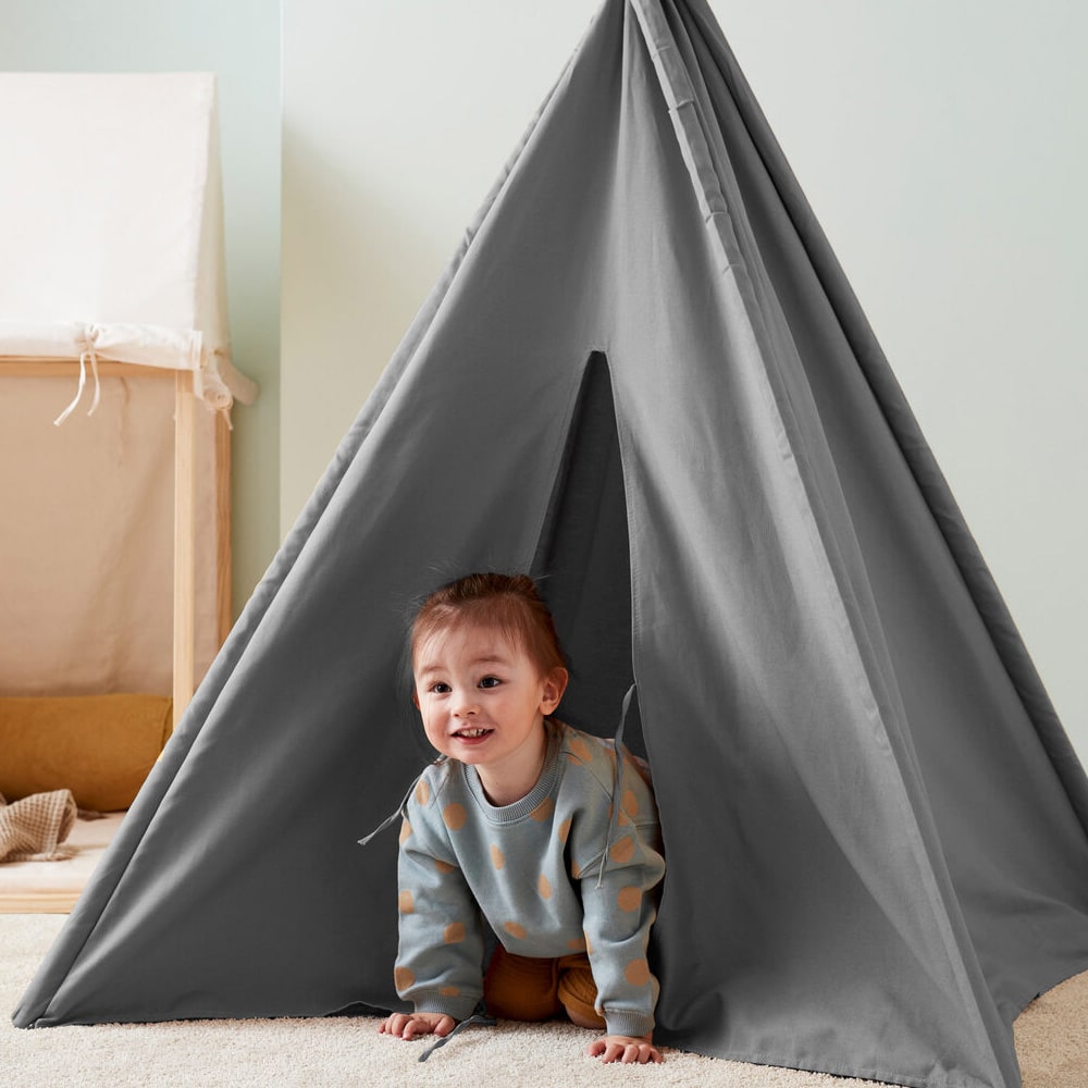 Kids Concept Tipi Tent Gray