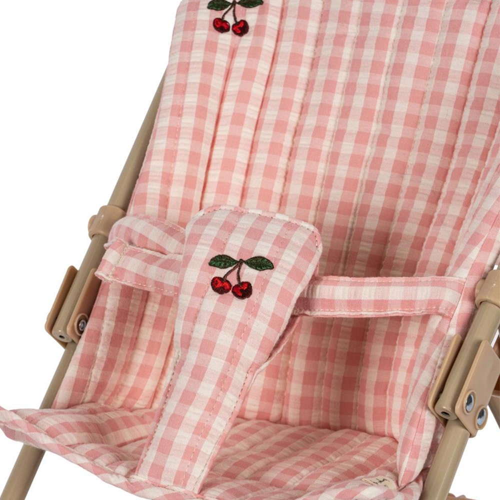 Konges Slojd Poppenwagen - powder pink check