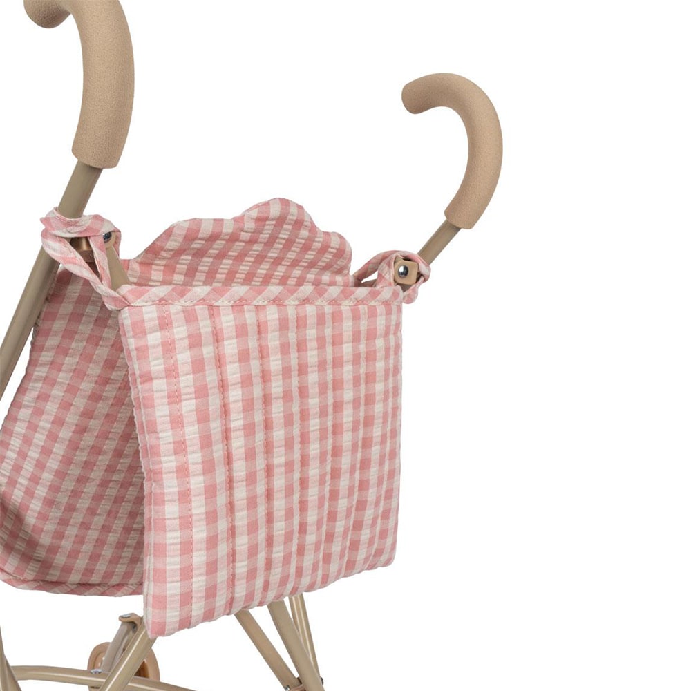 Konges Slojd Poppenwagen - powder pink check