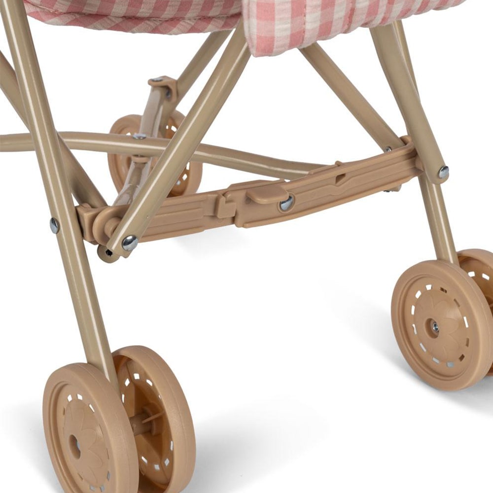 Konges Slojd Poppenwagen - powder pink check