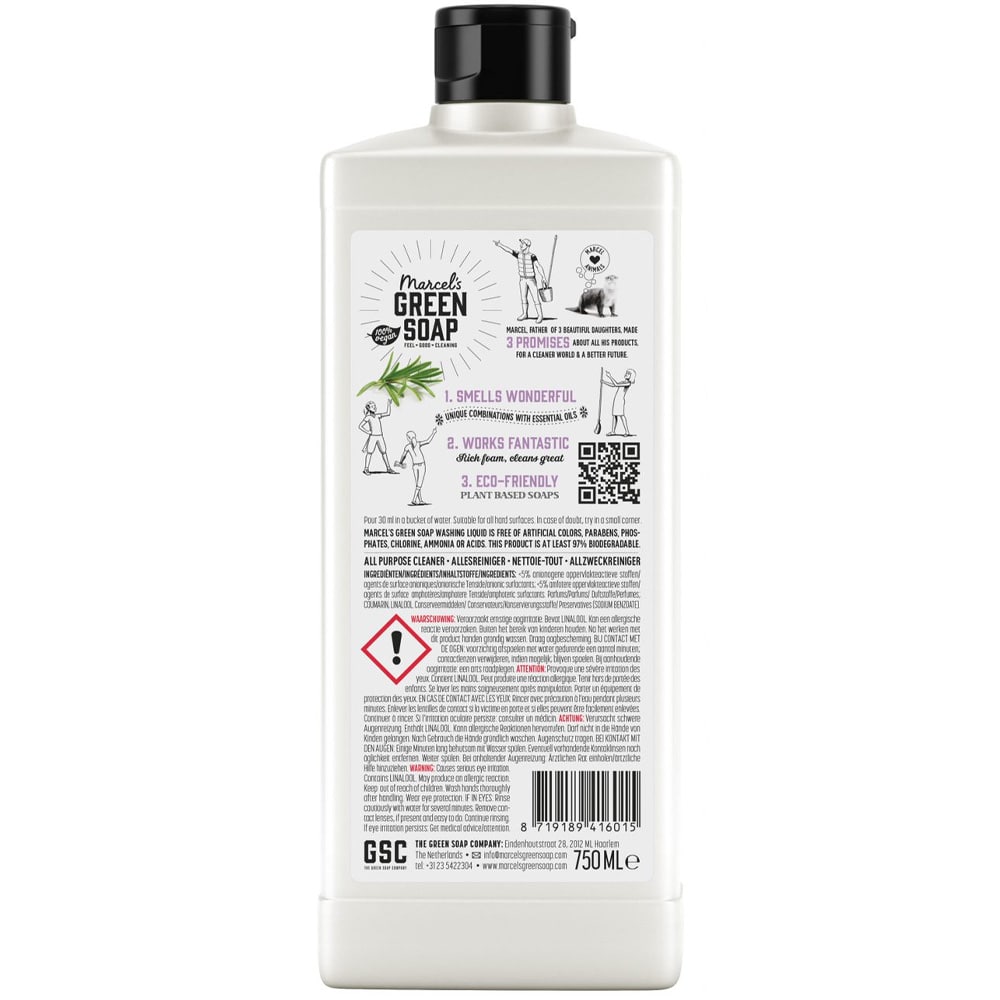 Marcels Green Soap Allesreiniger 750ml Lavendel en Rozemarijn