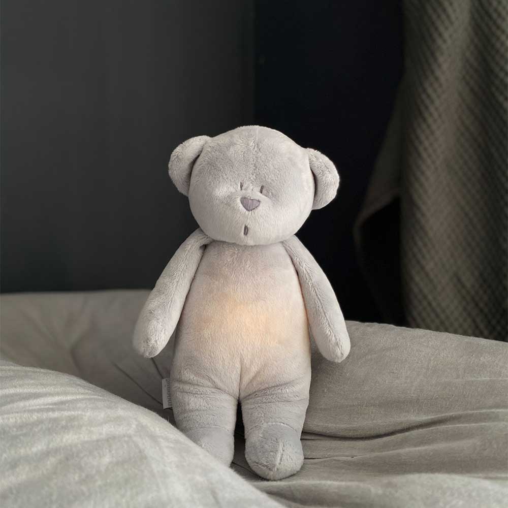 Moonie Sleep Cuddle Humming Bear - Silver