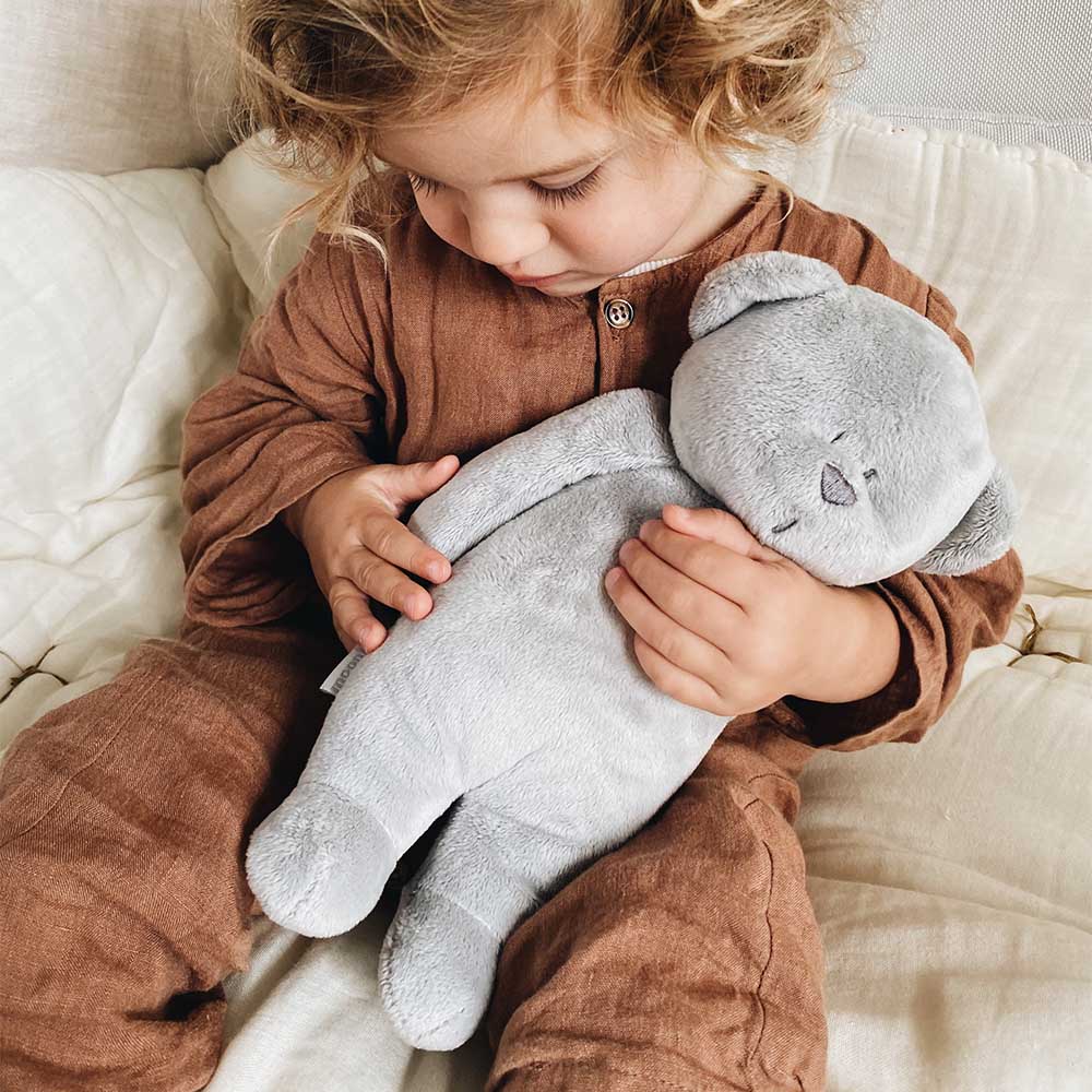 Moonie Sleep Cuddle Humming Bear - Silver