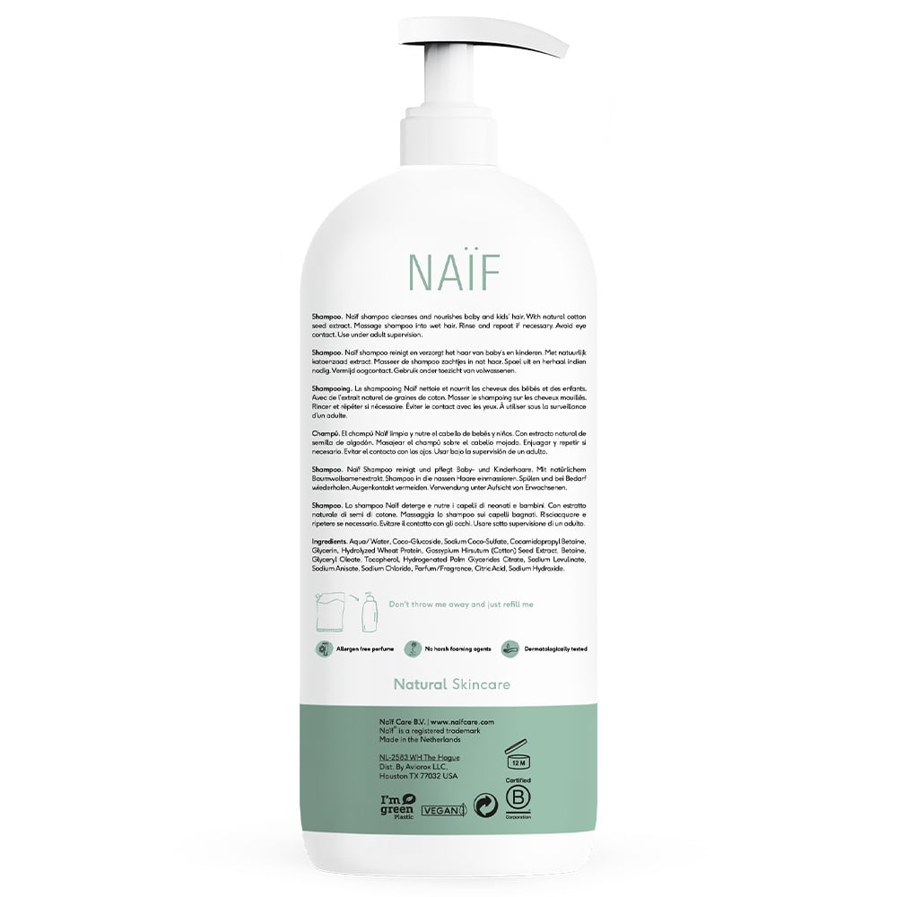 Naif Mild Shampoo Baby and Kids Pump Bottle 500ml