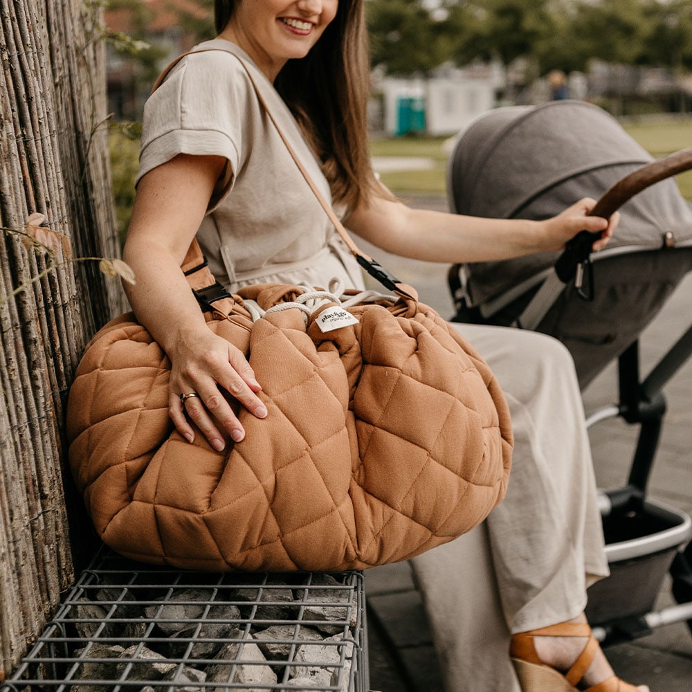 Play and Go Storage Bag - Playmat Organic Tawny Brown