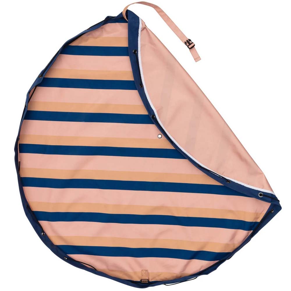 Play and Go Storage Bag - Playmat Outdoor Mocha Stripes