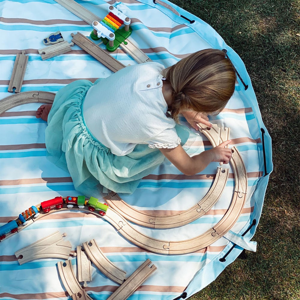 Play and Go Storage Bag - Playmat Outdoor Stripes