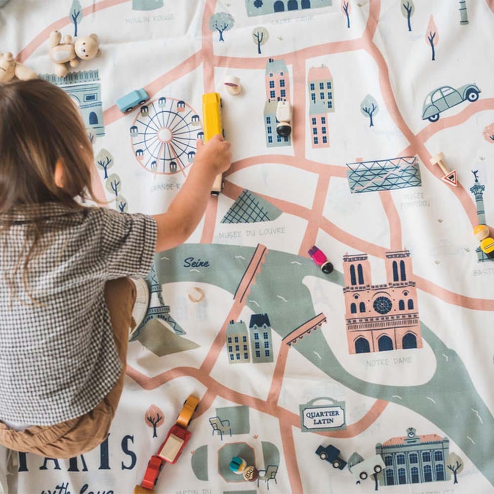 Play and Go Storage Bag - Playmat Paris Map