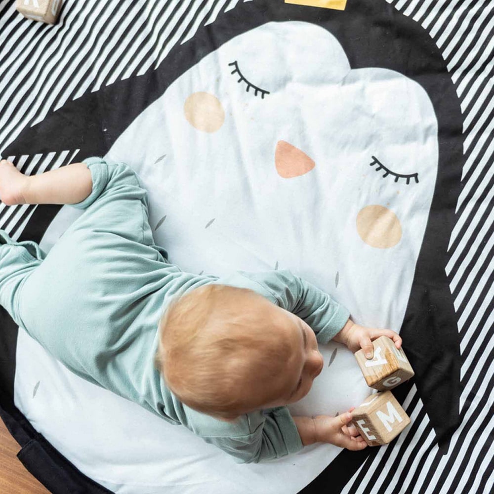 Play and Go Opbergzak - Speelmat Soft Pinguin Baby