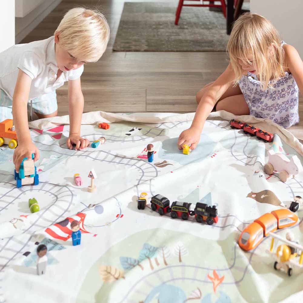 Play and Go Storage Bag - Playmat Trainmap Bears