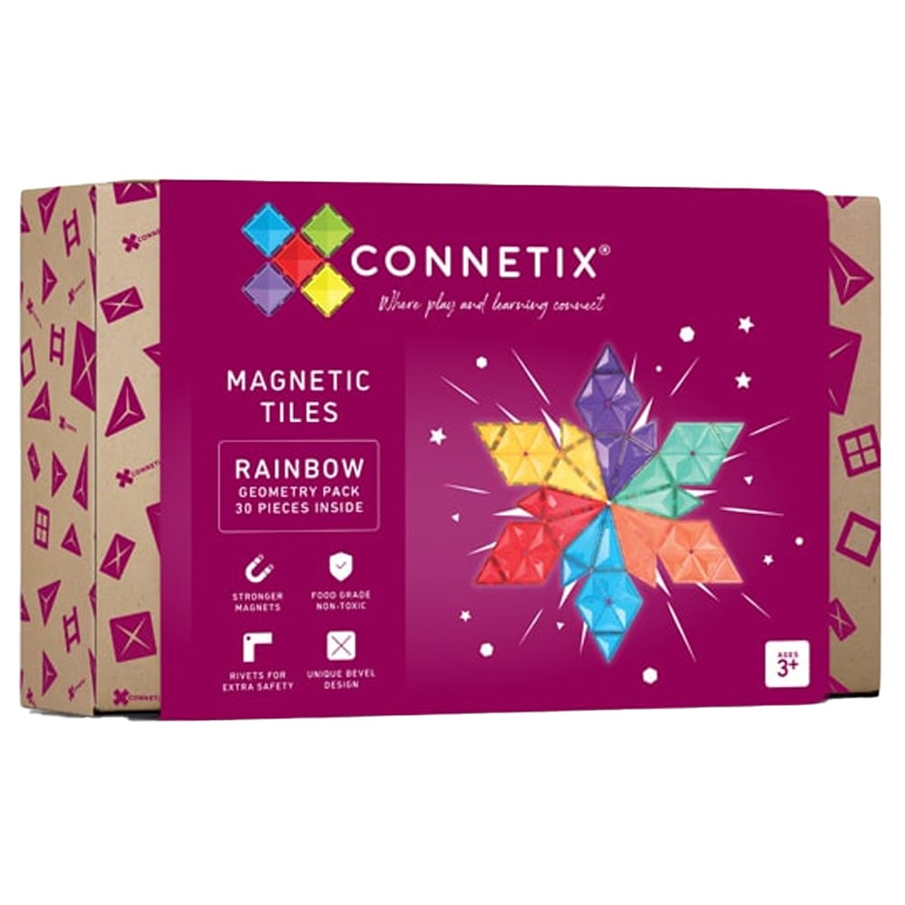 Connetix Tiles Rainbow 30 Delige Geometry Pack