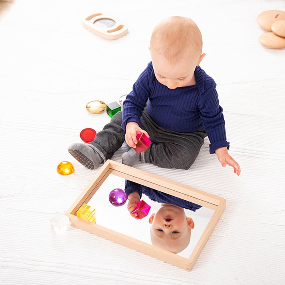 TickiT Wooden Play Box Mirror Small