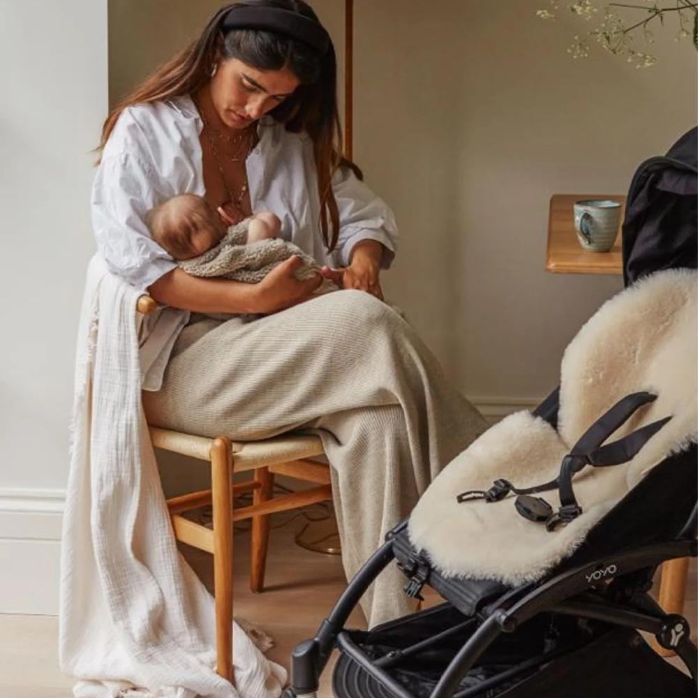 Binibamba Buggy Snuggler Sheepskin - Milk