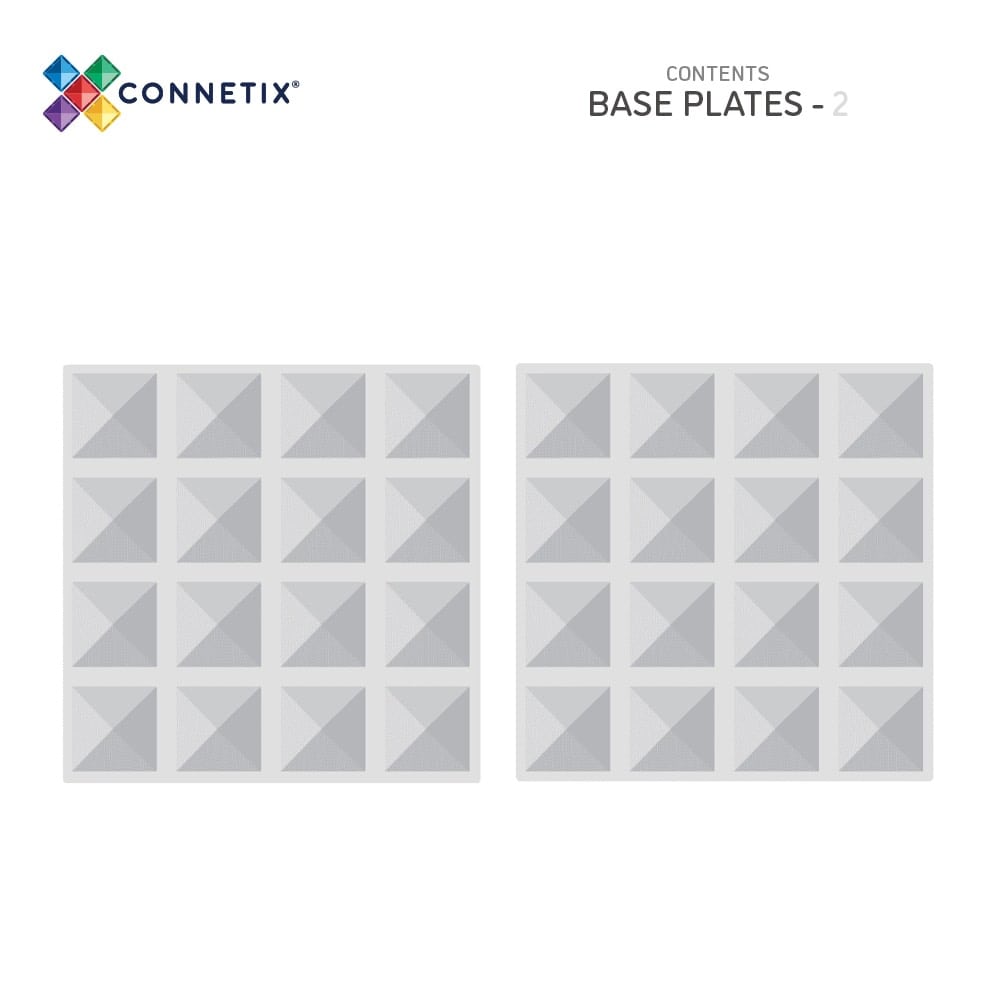 Connetix Tiles Clear Base Plate Pack 2 stuks