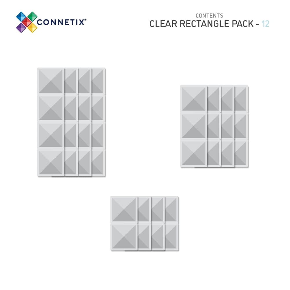 Connetix Tiles Clear Shape Expansion Pack 24 stuks